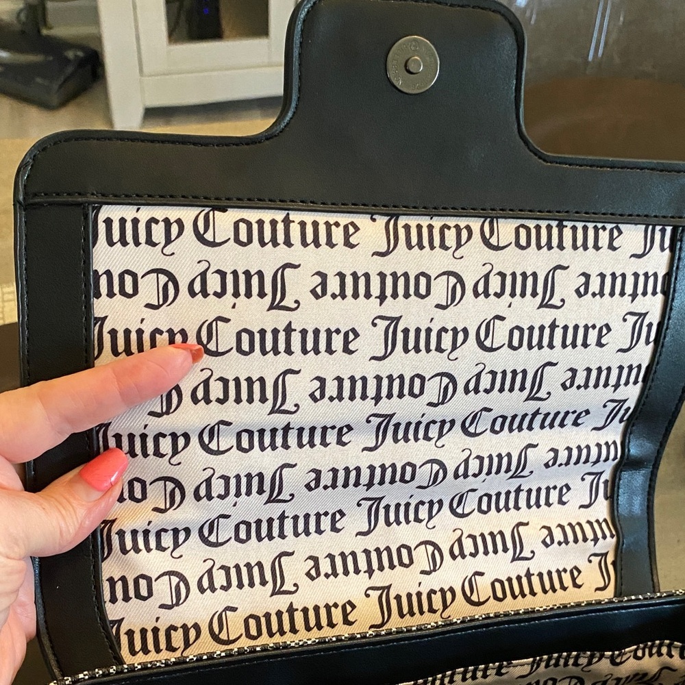 Juicy Couture Monogram Black and Grey Shoulder Bag - Picture 7 of 11